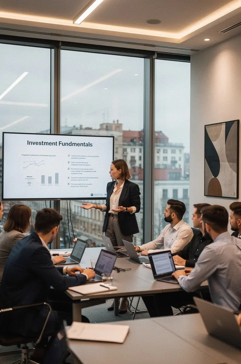 Uczestnik kursu czytający broszurę o podstawach finansów osobistych i planowaniu wydatków